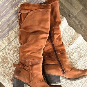 MARCO TOZZI Brown Over the Knee Boots with Slouchy Design. Size 39